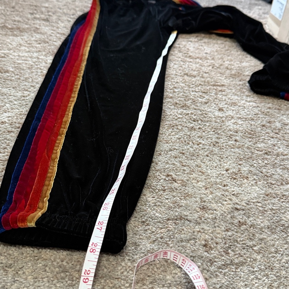 AVIATOR NATION Classic Velvet Stripes Pant in Black - Picture 9 of 11
